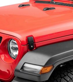 Jeep Wrangler hood locks with keys .