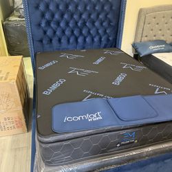 Brand new mattress and box spring and frame $550