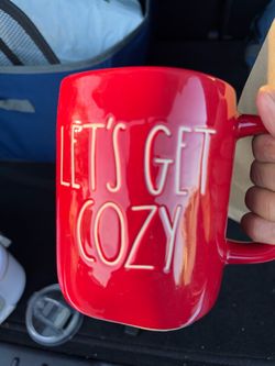 Large, big, beautiful shiny red color mug