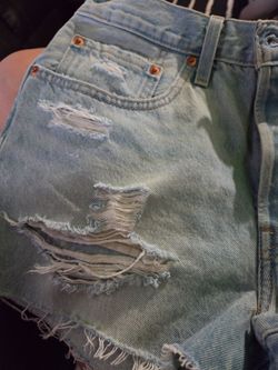 Levi's Distressed Denim Cutoff Shorts