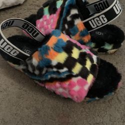 UGG Fluffy Colorful Slippers