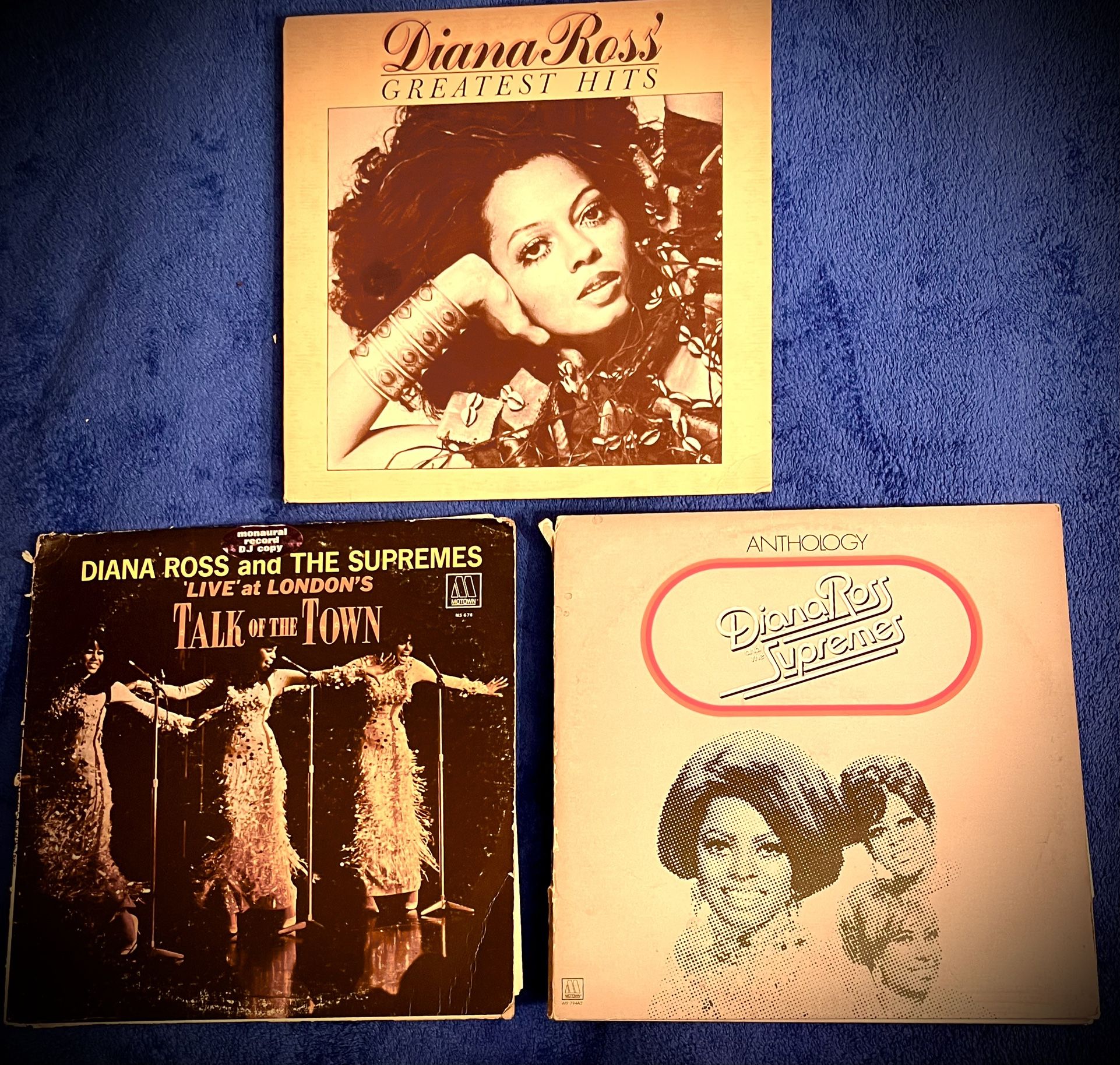 ULT. MOTOWN SUPREMES LOT! 5xLP Coll.w/ RARE DJ PROMO 'Talk of the Town' /Anthology 3/Ross Gr. Hits