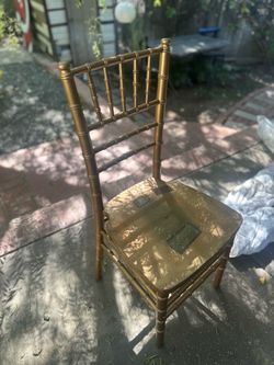 Gold wood chiavari chairs - 10 available 20 each