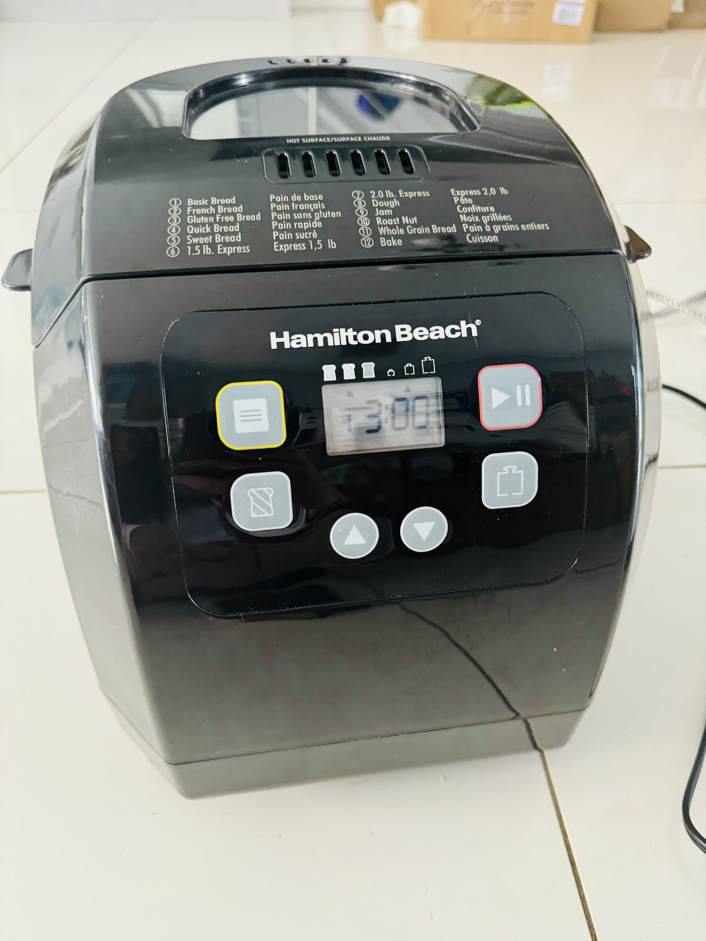 Hamilton Beach Bread Maker Machine, Digital, Programmable, 12 Settings