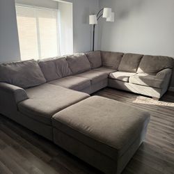 Big Comfortable Sectional Sofa with Storage Ottoman Seats 8