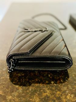 YSL Quilted Leather Chain Clutch