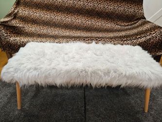 Faux fur bench