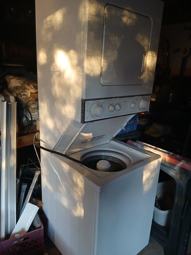 They are stacked washer.Dryer apartment could be used for multiple things