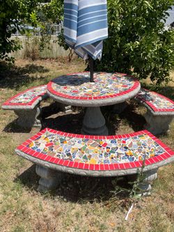 mesa de cemento