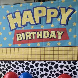 Toy Story Happy Birthday Banner 
