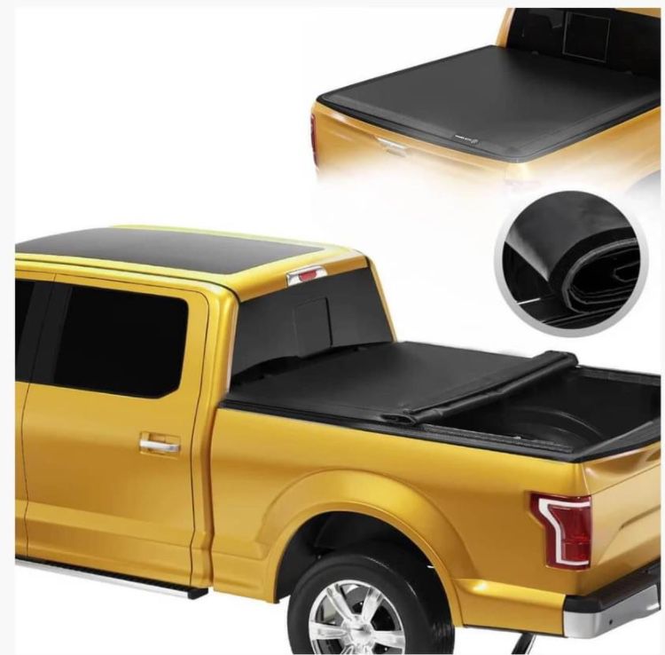 2019-2024 Chevy Silverado/GMC Sierra 1500 New Body Style Fleetside 6.6 ft Bed Soft Roll Up Truck Bed Tonneau Cover, New in Box