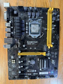 BIOSTAR TB250-BTC Mining Motherboard + Intel Pentium G4400 CPU LGA1151