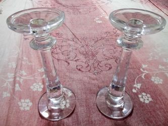 Beautiful Hard Glass Candle Holder 