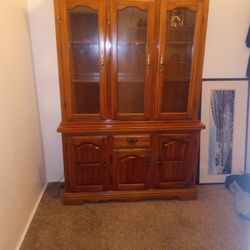 Oak China Cabinet 