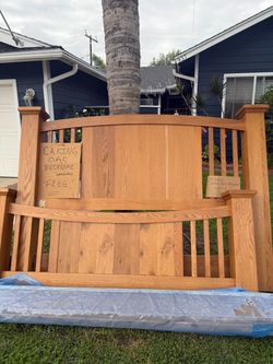 CA King Oak bed frame