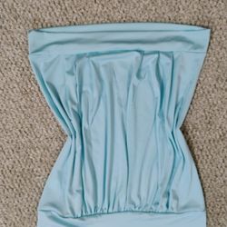 Lightest Blue Strapless Tube Top. Elegant And Sexy. 