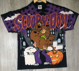 Scooby-Doo Halloween Haunted House AOP T-Shirt Tultex