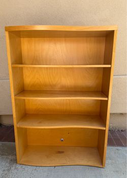2- Wood Bookcase with 4 Shelves