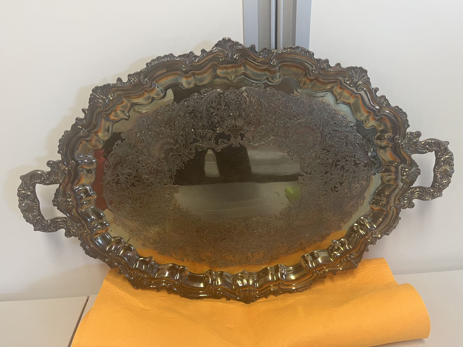 Plated silver platter