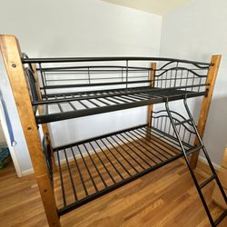 Metal Frame Twin Sized Bunk Bed or Two Twin Beds (Already Disassembled)