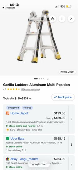 Gorilla Ladders Aluminum Multi Positions