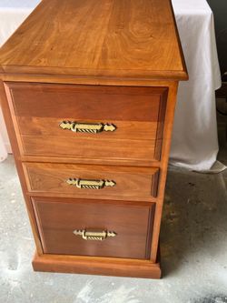 Gorgeous 3- Drawer 26” W Solid Wood File Cabinet Blonde