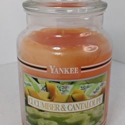 YANKEE Cucumber & Cantaloupe 22oz Large Jar Housewarmer Candle NEW
