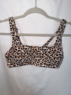Women’s Bikini Top, Swimsuit, Cheetah Print, Size Small, Xhilaration