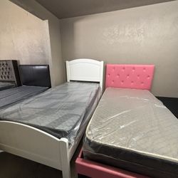 Twin Bed With Mattress 