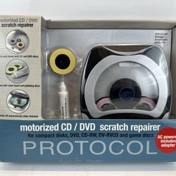 Protocol Motorized CD / DVD / Game Disc Scratch Repairer NEW SEALED Quick Ship