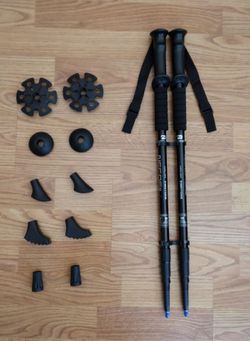 New trekking poles with carry bag
