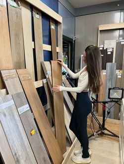 We have Vinyl, Laminate, and Hardwood Floorings available!