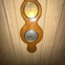 Rare 1930s Clock  With Barometer 