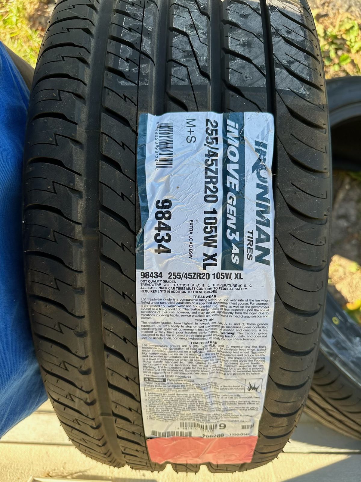 255/45/20 Tires Brand New!
