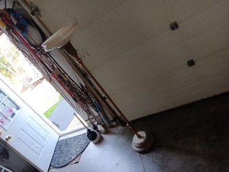 5.5' Antique Standing Lamp Rewired And With Original Stained Glass Shade