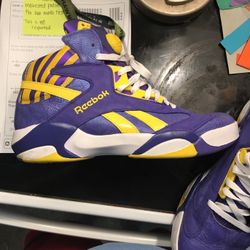 Shaq The Pump LSU Purple And Yellow Like New Size 12