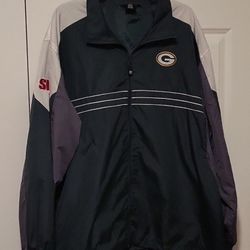 NFL Team Apparel Reebok Green Bay Packers  lightweight windbreaker jacket 2XL
