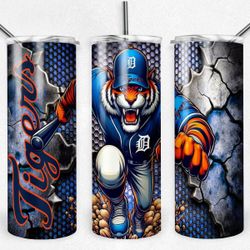 Detroit Tigers Baseball Tumbler