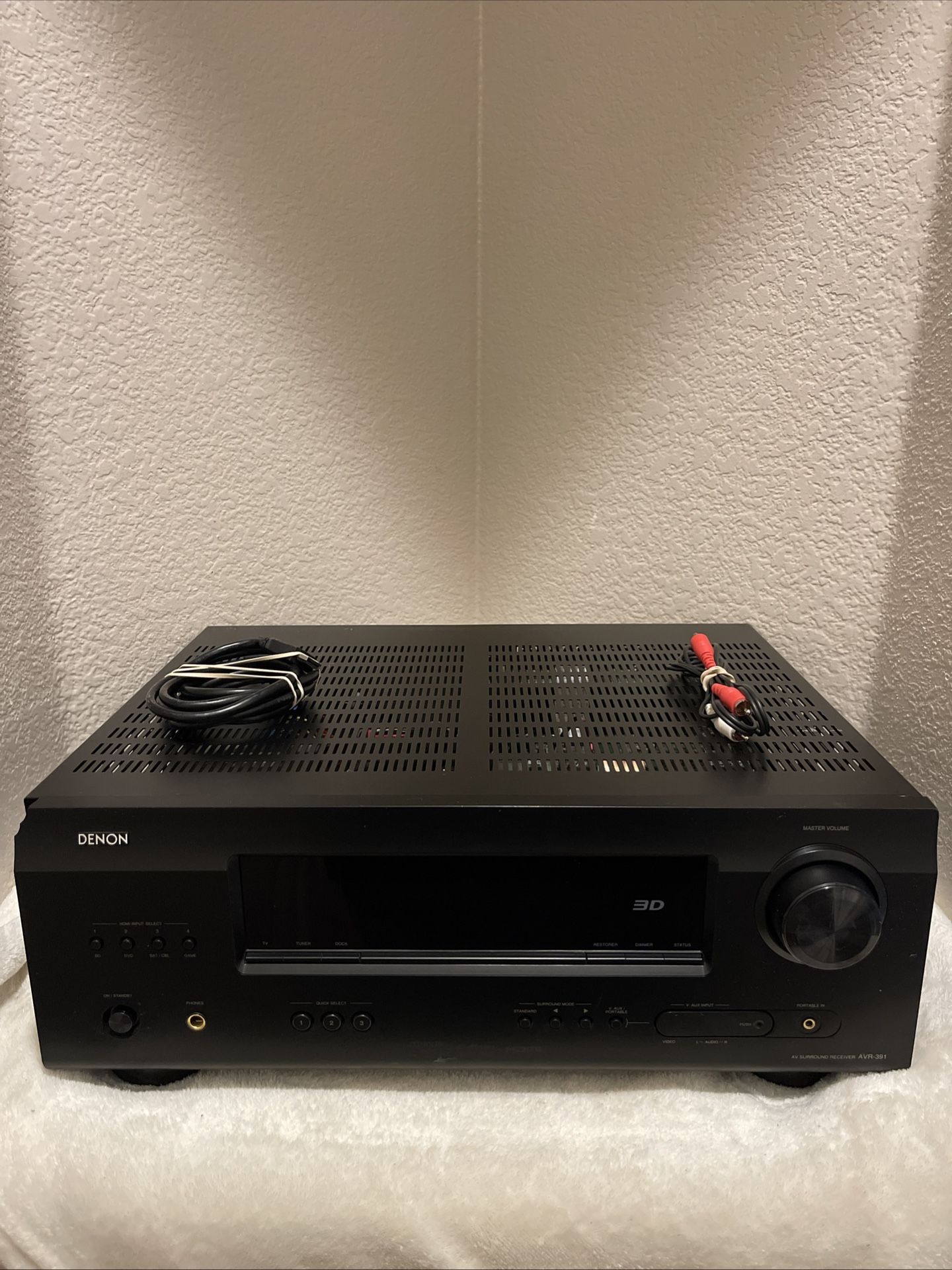 Denon AVR-391 5.1 Home Theater AV Surround Receiver TESTED