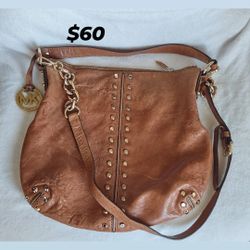 Michael Kors Gold Studded Leather Purse Crossbody 