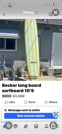 Long Baord Surf Board Like New