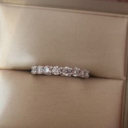 GRA Certified 2.2 CTTW. VVS1 D EXCELLENT FULL ETERNITY MOISSANITE RING/BAND SIZE 5.5 US 
