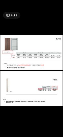 NEW Lazzoni Custom Wardrobe Cabinet