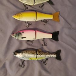 Big Swimbaits Glide Baits For Bass And Striper Fishing for Sale in