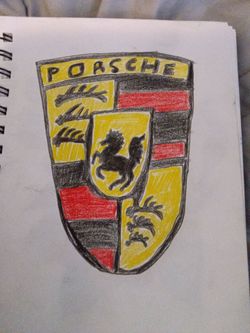 Porsche logo sketch