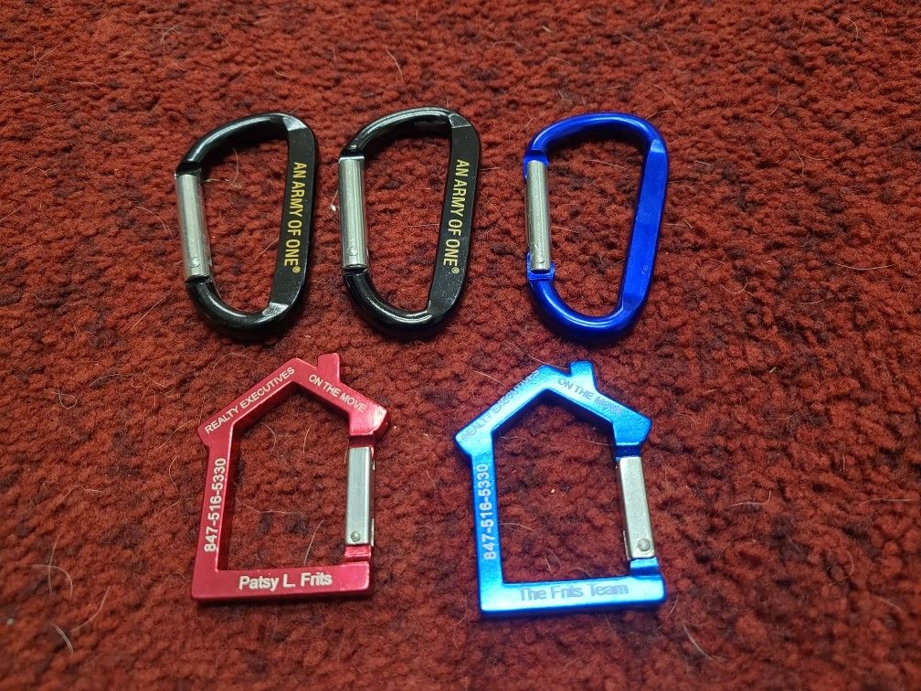 5 Piece Aluminum Caribeaner Lot $4