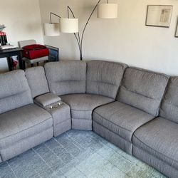 Large Gray Sectional Couch