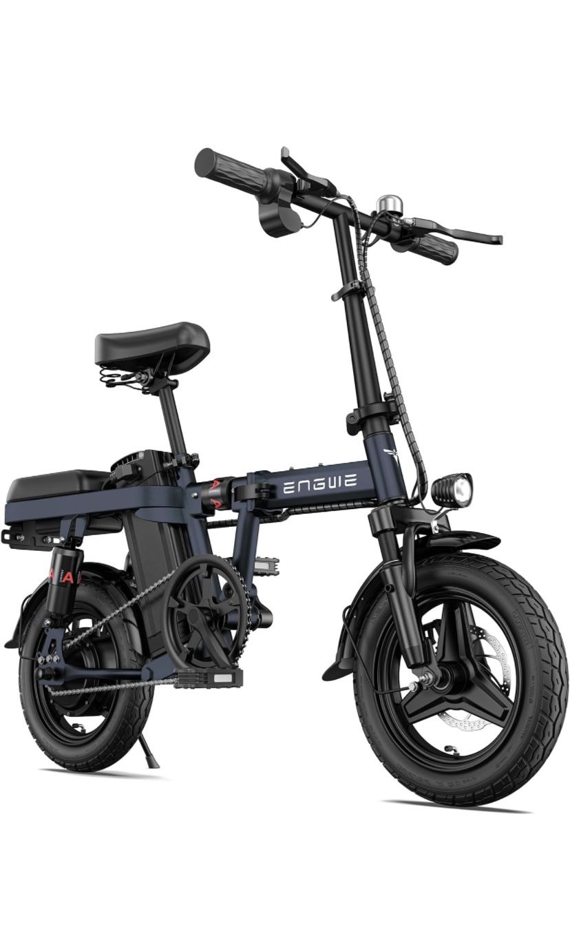ENGWE T14 Mini Electric Bike for Adults Teens, 14" City Commuter Ebike, 20MPH Folding Electric Bicycles with 350W Motor 48V 10AH Removable Lithium Bat