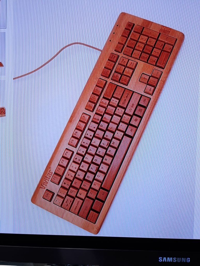 Vivitar bamboo keyboard computer pc