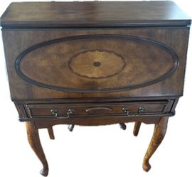 Wooden Secretary Desk with Drawers